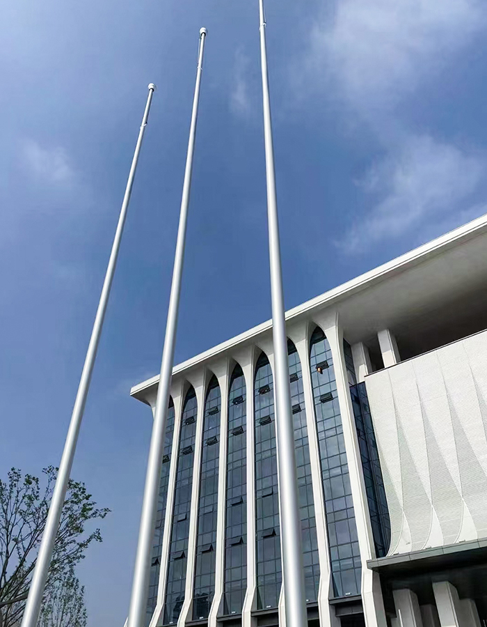 Poziomy, elektryczny maszt flagowy ze stopu aluminium