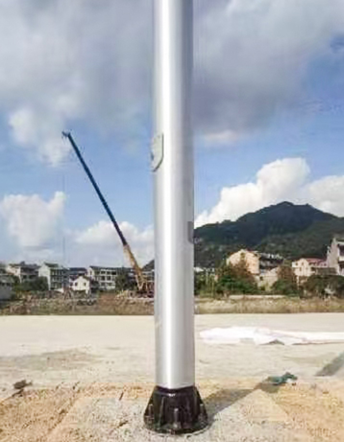 Poziomy, elektryczny maszt flagowy ze stopu aluminium Poziomy, elektryczny maszt flagowy ze stopu aluminium